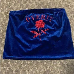 “Over It” strapless top NEVER WORN